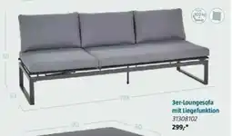 Bauhaus 3er-Loungesofa mit Liegefunktion Angebot