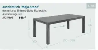 Bauhaus Ausziehtisch 'Maja-Stone' Angebot