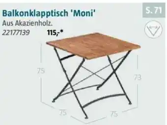 Bauhaus Balkonklapptisch 'Moni' Angebot