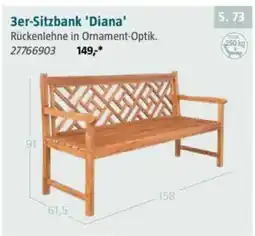 Bauhaus 3er-Sitzbank 'Diana' Angebot