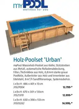 Bauhaus myPOOL Holz-Poolset 'Urban' Angebot