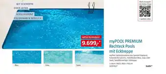 Bauhaus myPOOL PREMIUM Rechteck Pools mit Ecktreppe Angebot