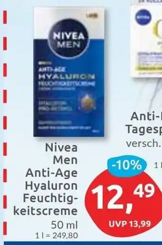 Budni Nivea Men Anti-Age Hyaluron Feuchtigkeitscreme Angebot