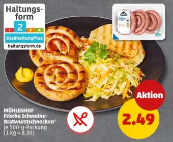 PENNY MÜHLENHOF Frische Schweine- Bratwurstschnecken Angebot