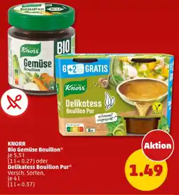 PENNY KNORR Bio Gemüse Bouillon oder Delikatess Bouillon Pur Angebot