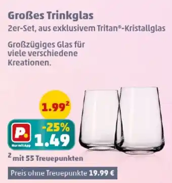 PENNY Großes Trinkglas Angebot