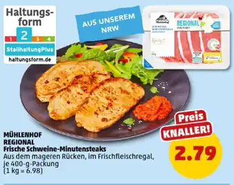 PENNY MÜHLENHOF REGIONAL Frische Schweine-Minutensteaks Angebot