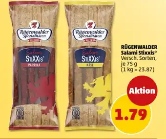 PENNY RÜGENWALDER Salami Stixxis Angebot