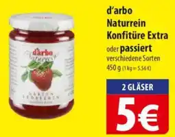 Famila Nord Ost d'arbo Naturrein Konfitüre Extra oder passiert Angebot