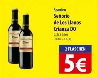 Famila Nord Ost Spanien Señorio de Los Llanos Crianza DO Angebot