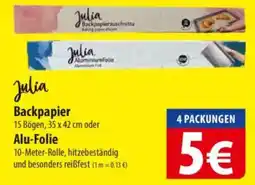 Famila Nord Ost Julia Backpapier oder Alu-Folie Angebot