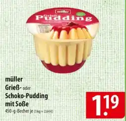 Famila Nord Ost müller Grieẞ- oder Schoko-Pudding mit Soße Angebot