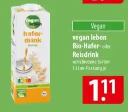 Famila Nord Ost vegan leben Bio-Hafer- oder Reisdrink Angebot