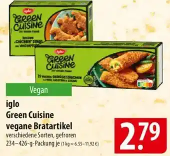 Famila Nord Ost iglo Green Cuisine vegane Bratartikel Angebot