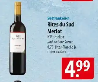 Famila Nord Ost Rites du Sud Merlot Angebot