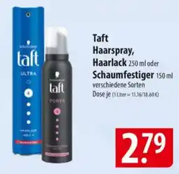 Famila Nord Ost Taft Haarspray, Haarlack 250 ml oder Schaumfestiger Angebot