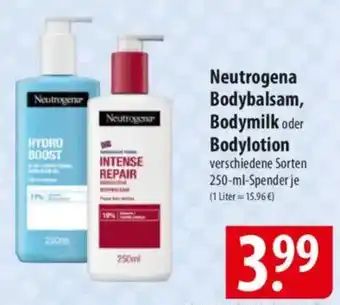 Famila Nord Ost Neutrogena Bodybalsam, Bodymilk oder Bodylotion Angebot