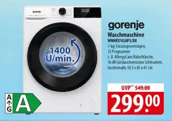 Famila Nord Ost gorenje Waschmaschine WNHE174SAPS/DE Angebot