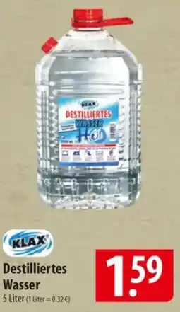 Famila Nord Ost KLAX Destilliertes Wasser Angebot