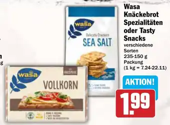 AEZ Wasa Knäckebrot Spezialitäten oder Tasty Snacks Angebot