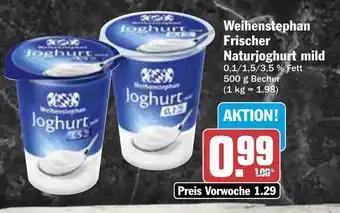 AEZ Weihenstephan Frischer Naturjoghurt mild Angebot