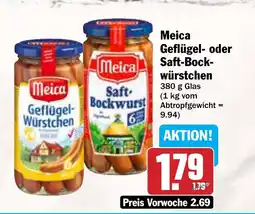 AEZ Meica Geflügel- oder Saft-Bock- würstchen Angebot