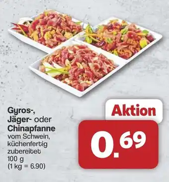 Famila Nord West Gyros-, Jäger- oder Chinapfanne Angebot