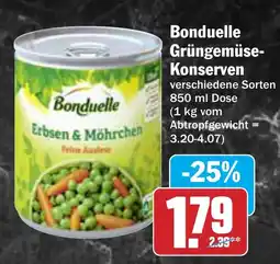 AEZ Bonduelle Grüngemüse- Konserven Angebot