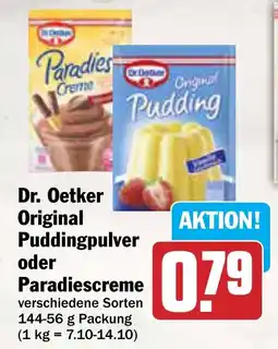 AEZ Dr. Oetker Original Puddingpulver oder Paradiescreme Angebot