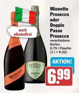 AEZ Mionetto Prosecco oder Doppio Passo Prosecco Angebot