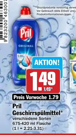 AEZ Pril Geschirrspülmittel Angebot