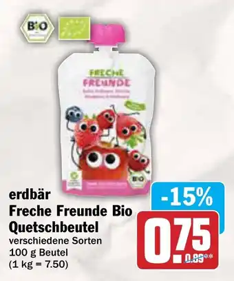 AEZ erdbär Freche Freunde Bio Quetschbeutel Angebot