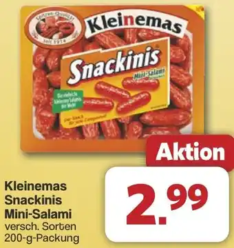 Famila Nord West Kleinemas Snackinis Mini-Salami Angebot