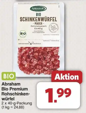 Famila Nord West Abraham Bio Premium Rohschinken- würfel Angebot