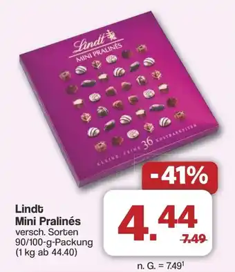 Famila Nord West Lindt Mini Pralinés Angebot