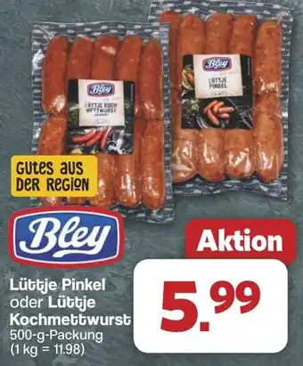 Famila Nord West Bley Lüttje Pinkel oder Lüttje Kochmettwurst Angebot