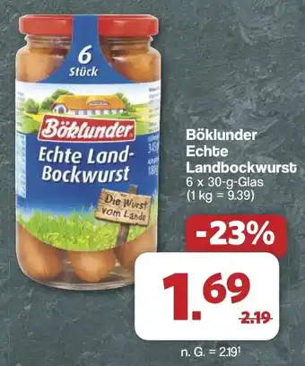 Famila Nord West Böklunder Echte Landbockwurst Angebot