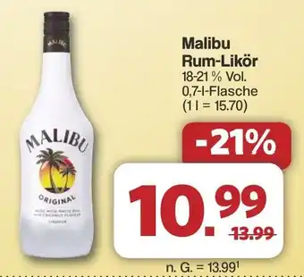 Famila Nord West Malibu Rum-Likör Angebot