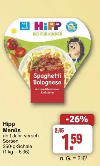 Famila Nord West Hipp Menüs Angebot