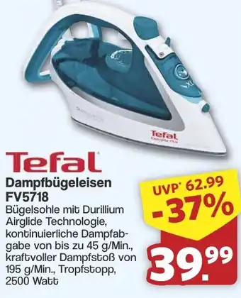 Famila Nord West Tefal Dampfbügeleisen FV5718 Angebot