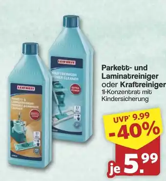 Famila Nord West LEIFHEIT Parkett- und Laminatreiniger oder Kraftreiniger Angebot