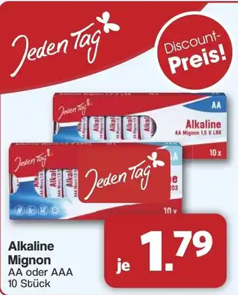 Famila Nord West Jeden Tag Alkaline Mignon AA oder AAA Angebot