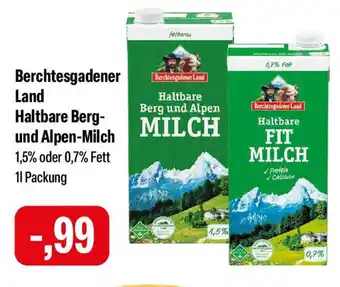 Feneberg Berchtesgadener Land Haltbare Berg- und Alpen-Milch Angebot