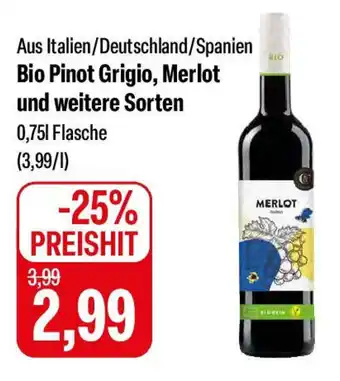 Feneberg Bio Pinot Grigio, Merlot und weitere Sorten Angebot