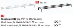 Zurbrüggen Metallgestell 180 cm Angebot