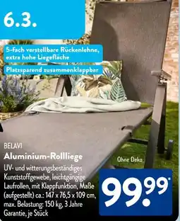 Aldi Süd Belavi Aluminium-Rollliege Angebot