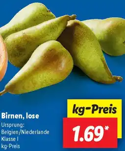 Lidl Birnen, lose Angebot