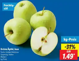 Lidl Grüne Äpfel, lose Angebot