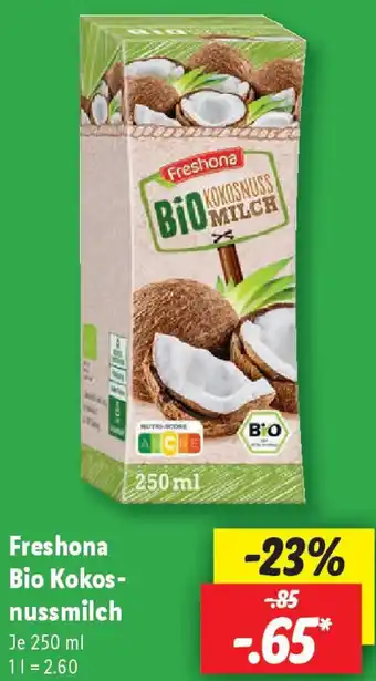 Lidl Freshona Bio Kokosnussmilch Angebot