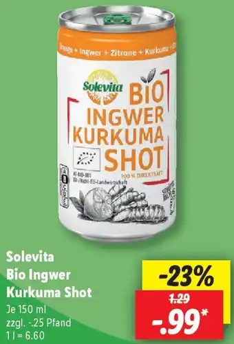 Lidl Solevita Bio Ingwer Kurkuma Shot Angebot